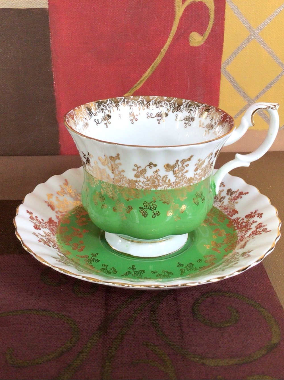Royal Albert Green Teacup And Saucer
